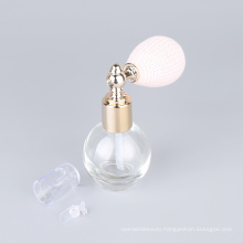 Beautiful pink spherical mini perfume bottle customized mini glass perfume bottle